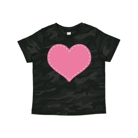

Inktastic Pink Heart (Stitch Border) Gift Toddler Toddler Girl T-Shirt