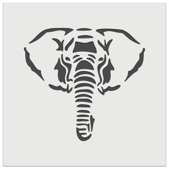 Elephant Face DIY Cookie Wall Craft Stencil - 5.5 Inch