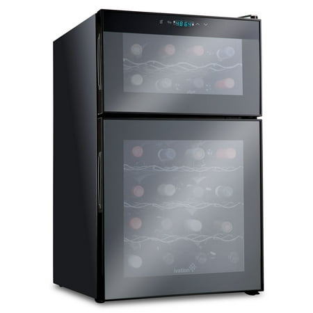 Ivation 24 Bottle Dual Zone Thermoelectric Freestanding Wine Cooler/Fridge -