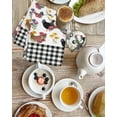 thumbnail image 4 of Farmhouse Rooster Kitchen Dish Towels for Drying Dishes Set of 2, Country Watercolor Flowers Black Plaid Waffle Weave Microfiber Hand Tea Bathroom Towels Quick Dry & Absorbent Towel 15.7x23.6, 4 of 7