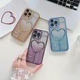 thumbnail image 6 of Love Heart Glitter Bling Gradient Electroplated Clear TPU Case for Women Girls Compatible with iPhone Case (iPhone 12 Pro,Blue), 6 of 7