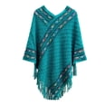 thumbnail image 2 of Weikingp Clearance! Shawl Wraps for Women, Women's Vintage Exotic Winter Warm Pullover Tassel Shawl On Various Occasions, Pashmina Shawls And Wraps, White Shawl, Black Shawl Blue, 2 of 4