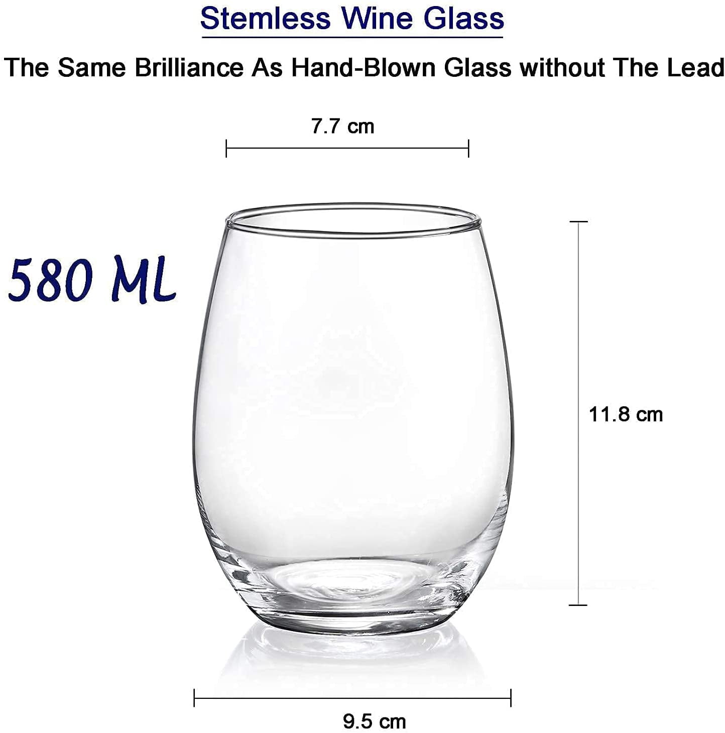 1/4PCS Unbreakable Elegant Plastic Stemless Wine Glasses Heavy Base Shatterproof  Glassware Ideal for Cocktails Scotch Perfect for Homes Bars