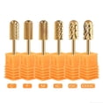 thumbnail image 4 of Cabezal de pulido chapado en oro para uñas, cabezal de pulido de acero de tungsteno dorado cilíndrico simple para quitar uñas, herramienta para pulir uñas, 4 of 5