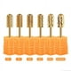 thumbnail image 5 of Cabezal de pulido chapado en oro para uñas, cabezal de pulido de acero de tungsteno dorado cilíndrico simple para quitar uñas, herramienta para pulir uñas, 5 of 5