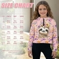 thumbnail image 7 of Xixirimido Sloth Roses Pink Pattern Girls' Hoodies Sweatshirts Half Zipper Pullover Crop Tops with Pocket for Teen Girls Long Sleeve Sweater Size 11-12, 7 of 7