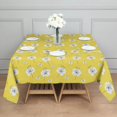 thumbnail image 3 of Pioneer Flower Floral Print Pattern Square Tablecloth, Waterproof Wipeable Spillproof Washable Table Cover for Home Kitchen Party and Daily Decor 60"x60", 3 of 6