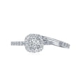 thumbnail image 3 of 14kt White Gold Womens Round Diamond Halo Bridal Wedding Engagement Ring Band Set 1-1/2 Cttw, 3 of 3