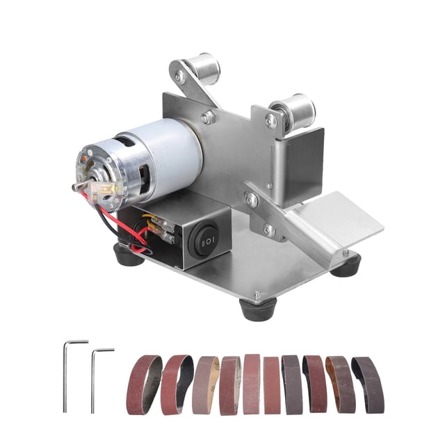 Mini Electric Belt Sander Mini Electric DIY Polishing Grinding Machine Cutter Edges Sharpener Wood Metal Working Power Tool ,Wide Use