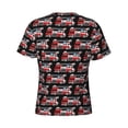 thumbnail image 6 of Vsdgher Fire and Rescue Truck Print Men's Dry Fit Mesh Athletic Shirts Moisture Wicking Tennis T-Shirt Tops, 6 of 9