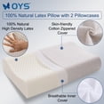thumbnail image 4 of OYS Contour Latex Pillow for Sleeping to Relief Neck Pain, Pillows Perfect Support, Ergonomic Pillow for Side Back Stomach Sleepers (23.4"×15.7"×4.7"/3.9", Medium Firm), 4 of 7