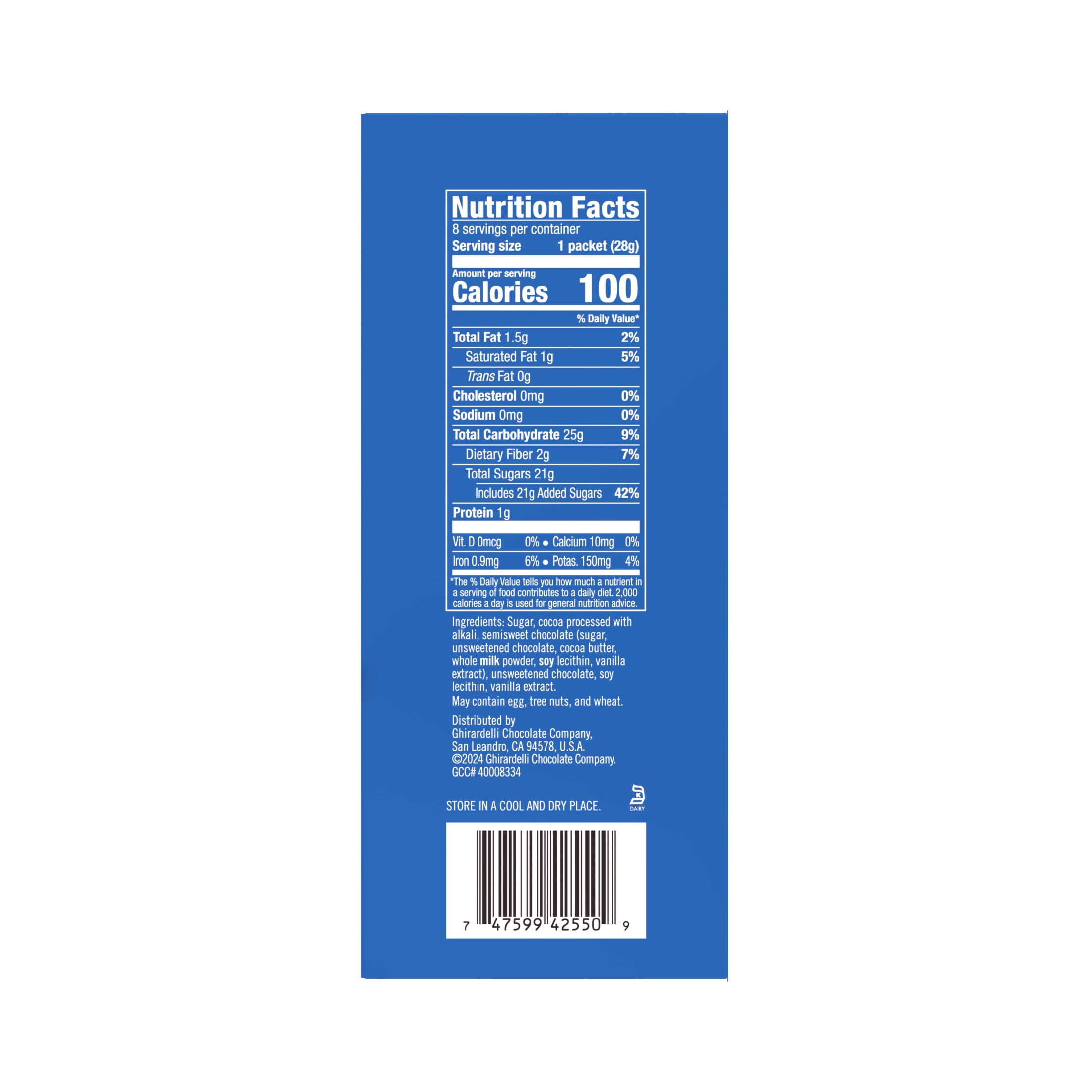 Ghirardelli, Hot Cocoa Mix, 8-1 oz Packets, Classic Flavor