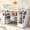 White, variant on Full Size Loft Bed With Desk, Shelves & Drawers - Gray Heavy-duty Build Advanced And Storage Design