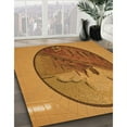 thumbnail image 2 of Ahgly Company Indoor Square Patterned Mahogany Brown Area Rugs, 3' Square, 2 of 6