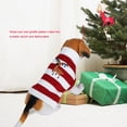 thumbnail image 2 of Suéter cálido para mascotas de moda, ropa linda a rayas, abrigo de invierno para perros y gatos para Navidad (rojo S), 2 of 11