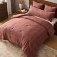 thumbnail image 2 of Regency Heights Full/Queen Size Comforter Set – Clay Striped Woven Bedding, 4-Piece Bed set with Body Pillow Sham, Machine Washable for All Seasons, 2 of 9