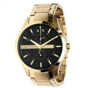 Armani Exchange Black Dial Gold PVD Mens Watch AX2122