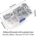 thumbnail image 5 of Jinsinto Stainless Steel Flat Washers 360 Pcs, Standard Washers With Organizer Box, 5 of 5