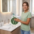 thumbnail image 1 of Toalla de mano, toalla polar de cocina para baño Toalla de mano montada en la pared, poliéster absorbente de secado rápido, diseño de fruta mona con gancho, 10,23 x 8,66 in, 1 of 8