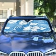 thumbnail image 4 of ALAZA Tropical Flower-d1 Windshield Sun Shade Car Foldable Sun Visor Block UV Rays Protector 53"x23.5", 4 of 8