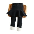thumbnail image 2 of Esaierr Girls Winter Skirted Leggings Fleece Lined Leggings with Ruffle Skirt Warm Thick Cotton Tights for Toddler Kids, 2 of 9