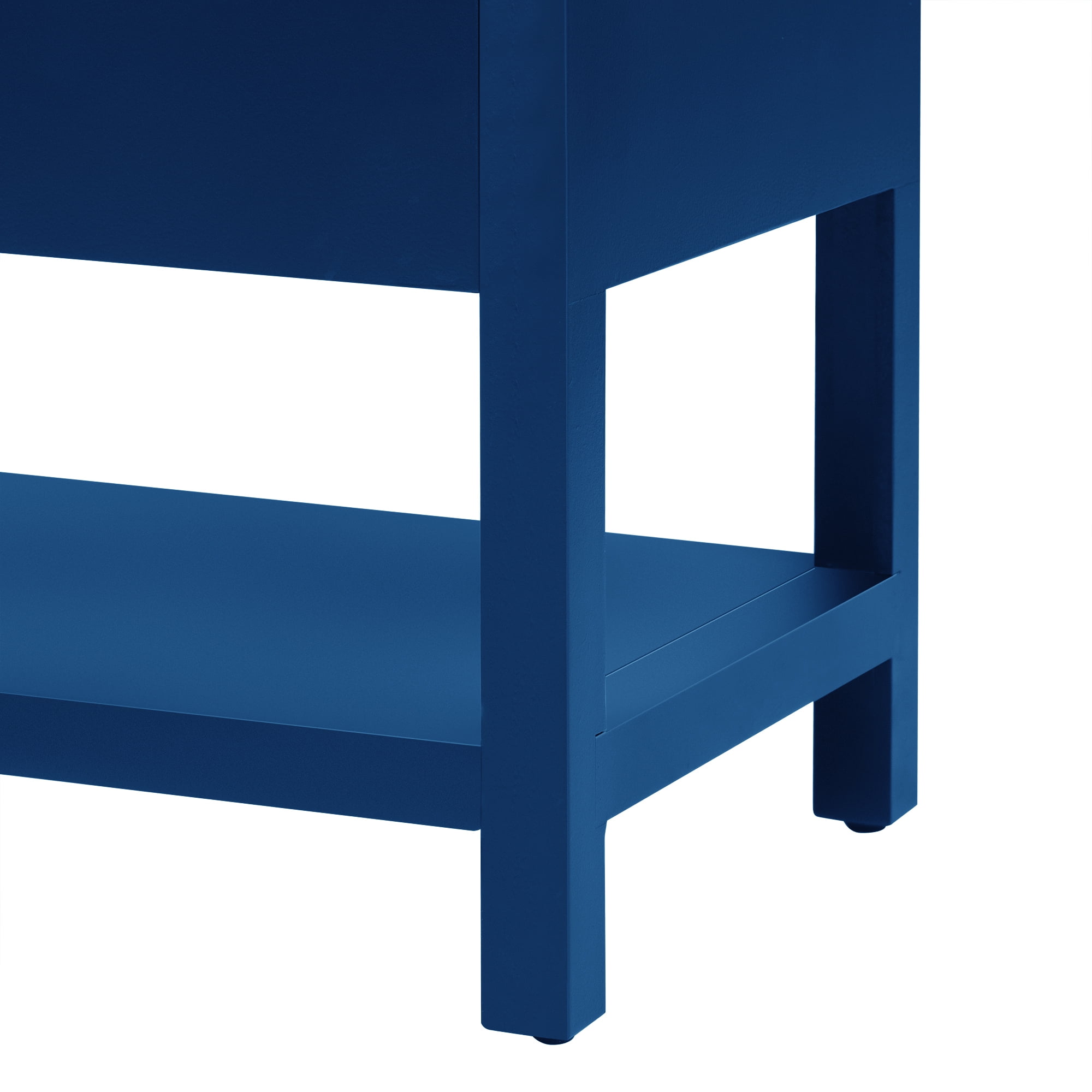 EUROCO 59.6" Long Console Table,Narrow Wood Sofa Table with 4 Doors,Wood Frame and Open Storage Shelf,Entryway Table for Living Room, Hallway, Foyer, Bedroom,Navy Blue
