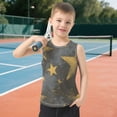 thumbnail image 6 of Golden Graffiti Stars Vest Undershirt Tank Top Sleeveless Quick Dry 6Y, 6 of 7