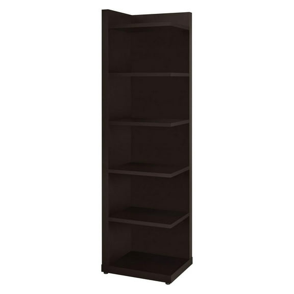 Pinckard 6-tier Corner Bookcase Cappuccino