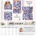 thumbnail image 3 of Avidlove Waffle Knit Robe for Women Soft Lightweight Tie Short Bathrobes 3/4 Sleeve Ladies Floral Sleepwear, 3 of 6