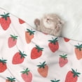 thumbnail image 2 of Yiaed Hand Drawn Strawberry Print Dog Blankets-Cat Blanket Washable for Couch Protection,Puppy Blanket, Soft Plush Reversible Throw Furniture Protector-Medium, 2 of 8