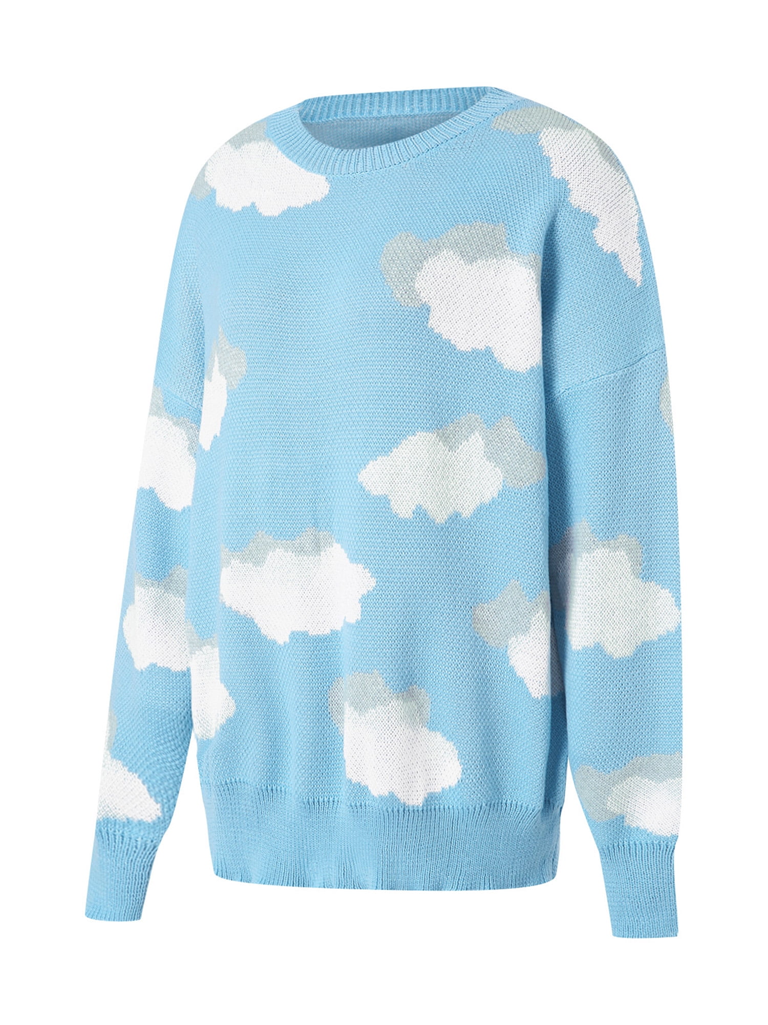 cloud print sweater