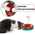 thumbnail image 4 of Juguetes para gatos, juguetes para gatos de interior, juguetes interactivos para gatitos, pistas sobre ruedas con hierba gatera, resorte, juguete para mascotas con pelotas de ejercicio, ratón (rojo), 4 of 7
