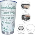 thumbnail image 5 of Granddaughter Gifts From Grandma Stainless Steel Tumbler 20oz - Never Forget I Love You - Juice Mug Cup Granddaughter Gifts For Granddaughter Birthday Back to School Graduation Christmas Gifts, 5 of 6