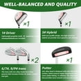 thumbnail image 2 of XDriveMax 6 Pieces Golf Club Set, Junior Complete Set for Ages 8-12 with Stand Bag, Right Handed, 2 Head Covers, Pink, 2 of 7