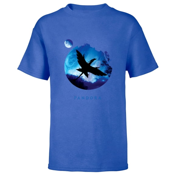 Avatar Pandora Creature Mountain Banshee in Night Sky - Short Sleeve T-Shirt for Kids - Customized-Royal