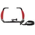 thumbnail image 1 of Underwater Diving Rig, Diving Rig Dive Tray Mount Silione Anti Slip Grip Stabilizer with 2 Cold Shoe 1/4in 3/8in Screw Hole Action Camera Accessory for Insta360, 1 of 7