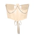 thumbnail image 6 of Babysbule Womens Clearance Shapewear Women's Court Mesh Corset Chain Body Shaping Clothes Belted Girdle Shapewear, 6 of 6