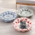 thumbnail image 3 of Happy date Soft Plush Small Cute and Cozy Pastel Flower Dog Cat Bed, Washer and Dryer Friendly, 3 of 7