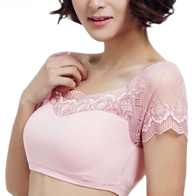 ADDHAT Bralette Bra Sin Color Rosa Con Transpirable Y Elástico Para Running Y Yoga