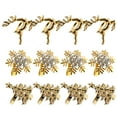thumbnail image 6 of Homoyoyo 12pcs Elegant Design Napkin Holders Golden Alloy Item for Family Reunions, 6 of 8