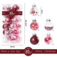 thumbnail image 2 of Fek888 Christmas Tree Decorations Indoor 30PCS Christmas Ball Ornaments Christmas Tree Decoration Holiday Multiple Styles Ornaments For Christmas Trees Party Ball Decoration 6CM, 2 of 3