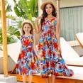 thumbnail image 4 of WRKEKC Dresses for Girls Flutter Sleeve Ombre Floral Print Pleated Fabric Waist Tie Swing Casual Summer Dress For Girls 3-10 Years, 4 of 5