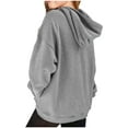 thumbnail image 4 of Tao Tao Cute Hoodies For Teen Girls Boys Trendy Hooded Sweatshirts Loose Fit Long Sleeve Shirts Solid Color Clothes With Pocket For Girls Gray 7 Years, 4 of 5
