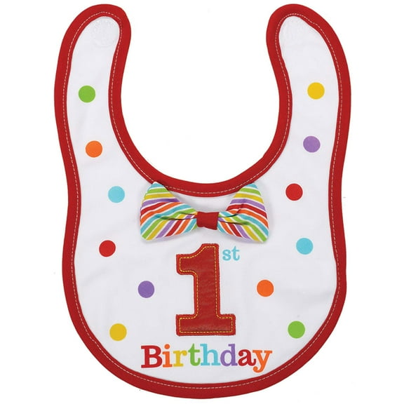 1st Birthday Boy Fabric Bib