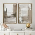 thumbnail image 2 of IDEA4WALL Framed Canvas Print Wall Art Set Soothing Brushstroke Patterns in Earth Tones Digital Art Neutral Minimal Abstract Wall Decor Bohemian Nordic Zen Artwork for Home Decor - Natural 16"x24"x2, 2 of 5