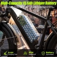 thumbnail image 4 of 750W 1500W Electric Bike for Adults, 48V 15.6Ah Removable Battery, 26x4" Fat Tire Ebike, 7 Speed Shimano, Rear Rack, UL2849, Black, 4 of 9