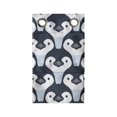 thumbnail image 1 of Penguin Hanging Pocket Organizer, Animal Print Themed Continuous Pattern with Birds, Printed Polyester Storage Bag with Pockets, 9" x 27", Slate Blue Pale Blue, 1 of 2