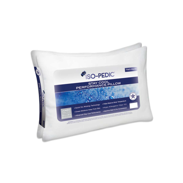 ISOPEDIC Stay Cool Performance Pillow Twin Pack