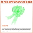thumbnail image 4 of Uxcell 20Pcs 6" x 9" Large Pull Bow Gift Wrapping Ribbon Light Green for Christmas Bow, 4 of 6