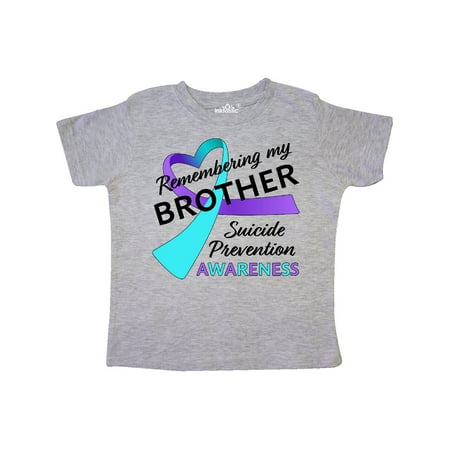 

Inktastic Remembering my Brother- suicide prevention awareness Gift Toddler Boy or Toddler Girl T-Shirt